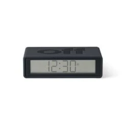 Lexon Flip Classic Alarm Clock In Dark Grey