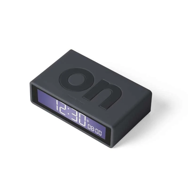 Lexon Flip Classic Alarm Clock In Dark Grey 4 Lexon Flip Classic Alarm Clock In Dark Grey - Image 2