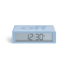 Lexon Flip Classic Alarm Clock In Light Blue