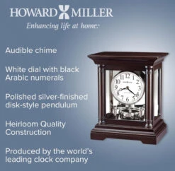 Howard Miller Cassidy Mantel Clock(Cassidy Mantel Clock 635198) -Smiggle Decor Store CASSIDYMANTELCLOCK 4