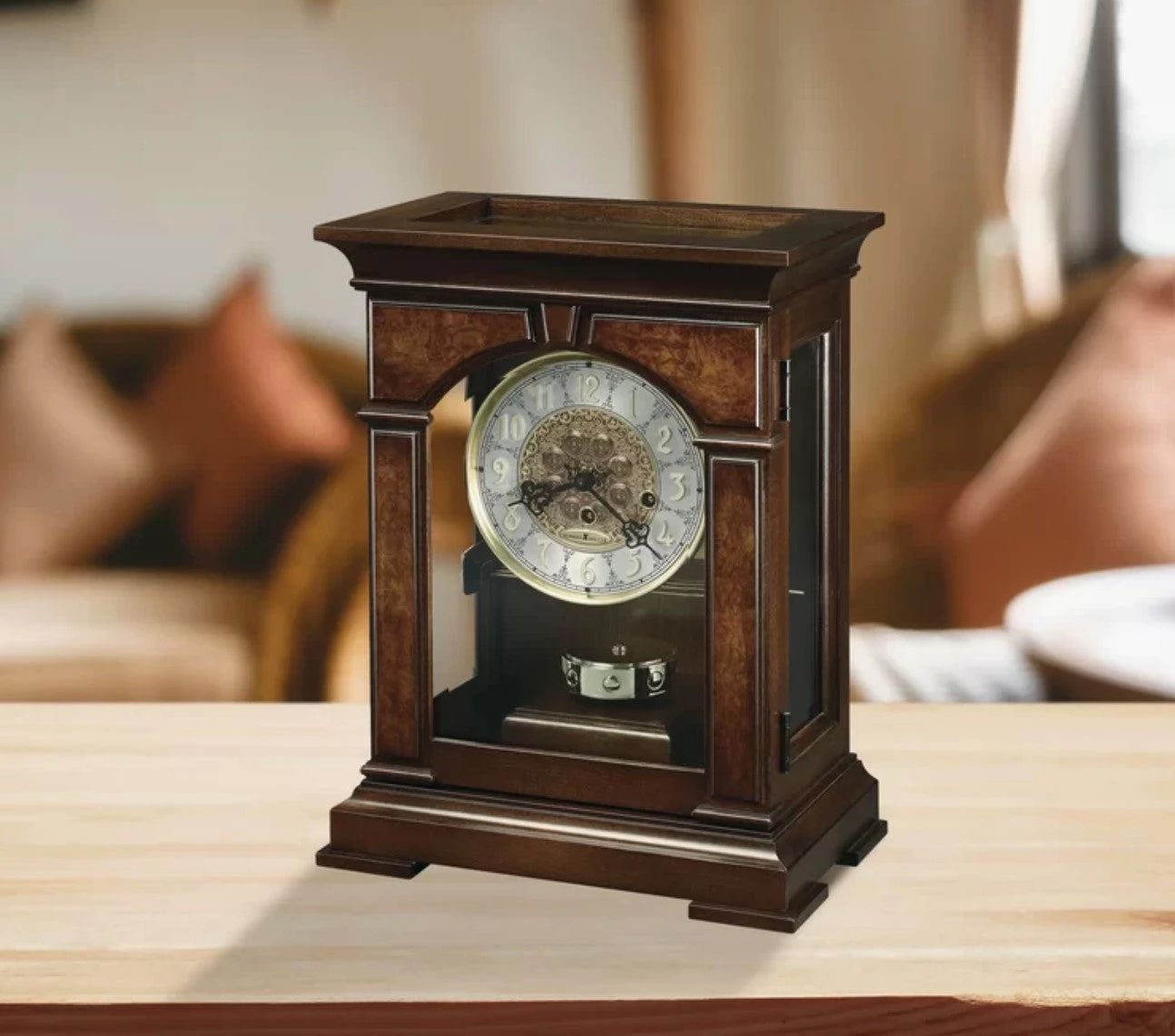 Howard Miller Emporia Mantel Clock,Key-Wound, Single-Chime Movement(Howard Miller Emporia Mantel Clock 630266) - Image 4