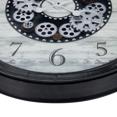 GlasFlength Wall Clocks Non Ticking Clock Digital Wall Clock Silent Simple Decorative Wall Clocks For Living Room, Brown, 30"*3.25"*30" 4 GlasFlength Wall Clocks Non Ticking Clock Digital Wall Clock Silent Simple Decorative Wall Clocks For Living Room, Brown, 30"*3.25"*30" - Image 2