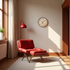 FURNIinspire Wall Clocks Living Room Modern Round Hanging Clock Aged Timepiece Vintage Wall Decor For Bedroom, Office, Brown, 20"*20"*1.75" -Smiggle Decor Store GUEST 08e9d9fc a0d4 4a13 8acc a7531c23cffc