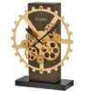 Bulova Clocks Cog Table Top Quartz Clock Brown Walnut