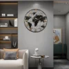 GlasFlength Wall Clocks Decorative World Map Modern Silent Vintage Arabic Numeral Elegant Design For Multiple Rooms, Black, 35.5"*35.5"*35.5" 2 GlasFlength Wall Clocks Decorative World Map Modern Silent Vintage Arabic Numeral Elegant Design For Multiple Rooms, Black, 35.5"*35.5"*35.5" -Smiggle Decor Store GUEST 181ec258 eedd 4c36 9e69 f75f265d0788