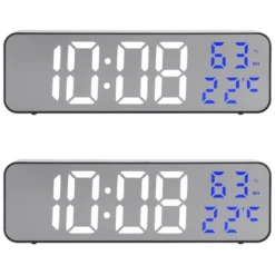REGALWOVEN 2 Pcs Digital Plastic Temperature Display Large Silent Non-Ticking Wall Clocks 9 Inch -Smiggle Decor Store GUEST 24c9555b 241e 4636 af37 dd3a03cfbd31