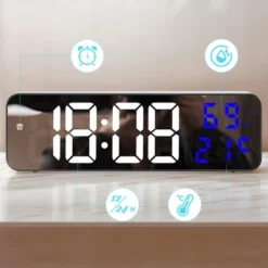 REGALWOVEN 2 Pcs Digital Plastic Temperature Display Large Silent Non-Ticking Wall Clocks 12 REGALWOVEN 2 Pcs Digital Plastic Temperature Display Large Silent Non-Ticking Wall Clocks -Smiggle Decor Store GUEST 26779d62 ed47 44be 91da a5969e57240a 1