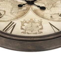 FURNIinspire Wall Clocks Round Living Room Roman Numeral Clock Decorative Hanging Clock Vintage Timepiece Home Decor, Brown, 20"*20"*2" -Smiggle Decor Store GUEST 291bec46 cc53 415d aa89 a4456339df14