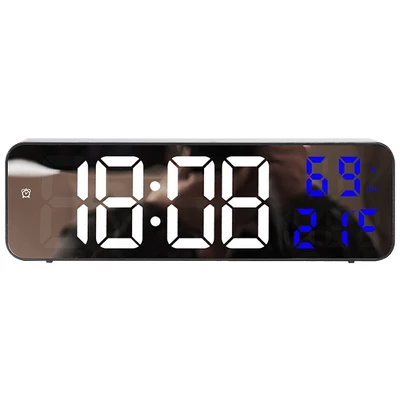 REGALWOVEN 2 Pcs Digital Plastic Temperature Display Large Silent Non-Ticking Wall Clocks 8 REGALWOVEN 2 Pcs Digital Plastic Temperature Display Large Silent Non-Ticking Wall Clocks - Image 6