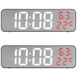 REGALWOVEN 2 Pcs Digital Plastic Temperature Display Large Silent Non-Ticking Wall Clocks 9 Inch -Smiggle Decor Store GUEST 322f172d fc45 4a98 bac1 5d8cb2554c9d