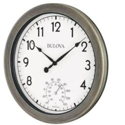 Bulova Clocks Patio Time 11" Diameter Weatherproof Clock