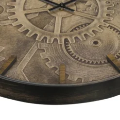 FURNIinspire Wall Clocks 20inch Living Room Vintage Gear Clock Timepiece Decorative Hanging Clock Indoor Home Decor, Brown, 20"*20"*1.75" -Smiggle Decor Store GUEST 4adfe3b6 4b89 49a0 9f70 11901468c79e