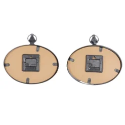 Set Of 2 Metal Pocket Watch Style Wall Clocks Cream - Olivia & May: Vintage-Inspired, Oval, Indoor Hanging Timepieces -Smiggle Decor Store GUEST 4f04af6e 3635 44ef a7a9 fd09e838adcb