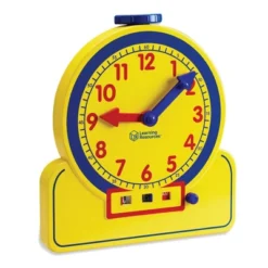 Learning Resources Primary Time Teacher 12-Hour Learning Clock, Teaching Clocks For Kids, Ages 4+