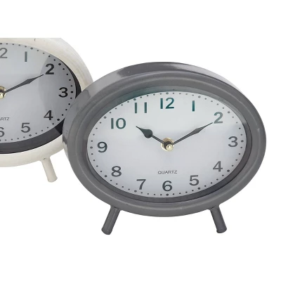 Olivia & May Set Of 3 Metal Clocks Black : Silent Iron Table Clocks, Arabic Numerals 4 Olivia & May Set Of 3 Metal Clocks Black : Silent Iron Table Clocks, Arabic Numerals - Image 2