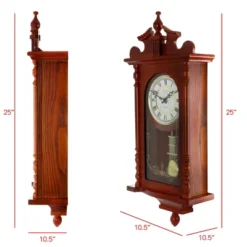 Bedford Clocks Collection 25 Inch Wall Clock With Pendulum And Chime In Dark Redwood Oak Finish 9 Bedford Clocks Collection 25 Inch Wall Clock With Pendulum And Chime In Dark Redwood Oak Finish -Smiggle Decor Store GUEST 5fd4670b 8ca5 4462 a82d d808bfbb2cea