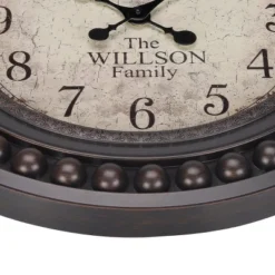 FURNIinspire Wall Clocks 20inch Round Aged Wall Clock Decorative Living Room Hanging Clock Vintage Timepiece Home Decor, Brown, 20.25"*20.25"*2.25" -Smiggle Decor Store GUEST 68318828 d721 44dd bdc0 268a9422e9b2