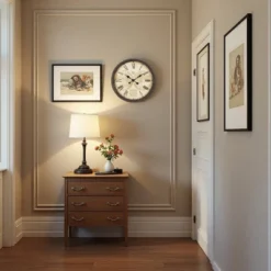 FURNIinspire Wall Clocks Round Living Room Roman Numeral Clock Decorative Hanging Clock Vintage Timepiece Home Decor, Brown, 20"*20"*2" -Smiggle Decor Store GUEST 70b7d245 fedc 4d5b a38c 3206a8390fa2