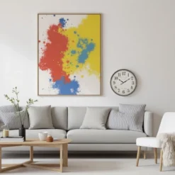 FURNIinspire Wall Clocks 30inch Round Round Wall Clock Decorative Living Room Vintage Wall Decor, Large Oversize, Brown, 30"*30"*2.25" -Smiggle Decor Store GUEST 788b2c41 045b 4406 af54 030b031d005a