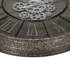 FURNIinspire Wall Clocks 24inch Gear Mechanism Decorative Hanging Clock Living Room Vintage Wall Decor For Bedroom, Grey, 24"*28"*3.25" -Smiggle Decor Store GUEST 78d75e22 d625 49e3 bd68 b84f95b9e02d