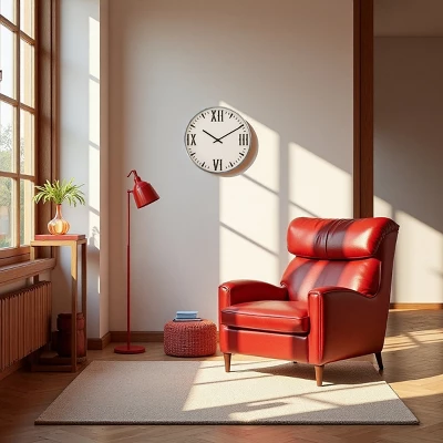 FURNIinspire Wall Clocks 20inch Round Roman Numeral Hanging Clock Modern Decorative Timepiece Bedroom Home Wall Decor, White, 20"*20"*1.75" 3 FURNIinspire Wall Clocks 20inch Round Roman Numeral Hanging Clock Modern Decorative Timepiece Bedroom Home Wall Decor, White, 20"*20"*1.75"