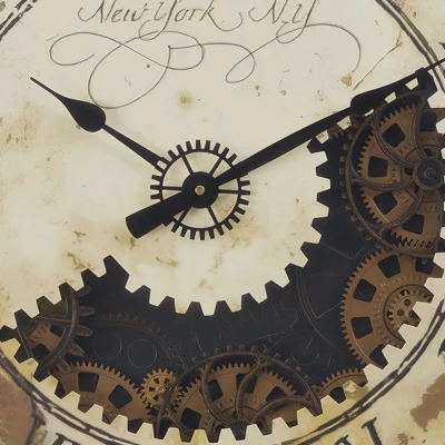 GlasFlength Wall Clocks Non Ticking Clock Digital Wall Clock Silent Vintage Decorative Wall Clocks For Living Room, Gold, 30"*4"*30" 5 GlasFlength Wall Clocks Non Ticking Clock Digital Wall Clock Silent Vintage Decorative Wall Clocks For Living Room, Gold, 30"*4"*30" - Image 3