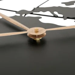 GlasFlength Wall Clocks Decorative World Map Modern Silent Vintage Arabic Numeral Simple Design For Multiple Rooms, Black, 35.5"*35.5"*35.5" -Smiggle Decor Store GUEST 834ddcb6 f45e 4c12 95ca c84760a032db 2