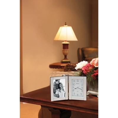 Bulova Clocks Forte II Brushed Aluminum Picture Frame Clock 3 Bulova Clocks Forte II Brushed Aluminum Picture Frame Clock