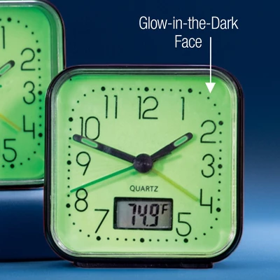 Collections Etc Glow In The Dark Alarm Clocks - 2 Pc Green 5 Collections Etc Glow In The Dark Alarm Clocks - 2 Pc Green - Image 3