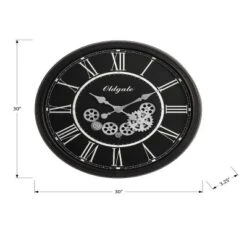 GlasFlength Wall Clocks Non Ticking Clock Digital Wall Clock Silent Vintage Decorative Wall Clocks For Living Room, Black, 30"*3.25"*30" -Smiggle Decor Store GUEST 9d3d3ea6 b889 4075 87ef bc7acd20513e