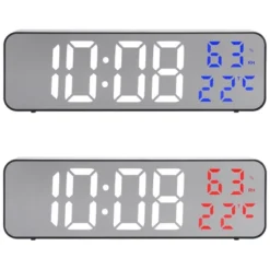 REGALWOVEN 2 Pcs Digital Plastic Temperature Display Large Silent Non-Ticking Wall Clocks 9 Inch -Smiggle Decor Store GUEST aa381838 a83f 4d38 b1d0 63e85aca9676