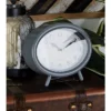 Olivia & May Set Of 3 Metal Clocks Black : Silent Iron Table Clocks, Arabic Numerals