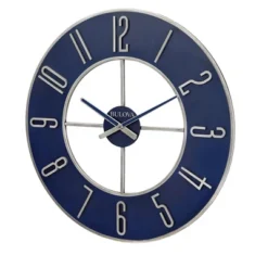 Bulova Clocks The Blue Steel Oversized 27" Diameter Wall Clock