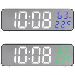 REGALWOVEN 2 Pcs Digital Plastic Temperature Display Large Silent Non-Ticking Wall Clocks 9 Inch -Smiggle Decor Store GUEST b8e5483a 1881 4fe8 8754 9fc455ae6d1b