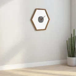 FURNIinspire Decorative Wall Clocks Indoor Silent Wooden Frame Living Room Wall Clock Timepiece For Bed Room, Home Decor, Yellow, 30"*30"*2.25" -Smiggle Decor Store GUEST c2d09cff 1189 4e1c 875f e498113c1135