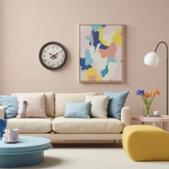 FURNIinspire Wall Clocks 20inch Round Aged Wall Clock Living Room Vintage Timepiece Hanging Clock Home Decor For Bedroom, Brown, 20"*20"*2.25" -Smiggle Decor Store GUEST cd25f52b 5268 401c a1ac 338b8fa8d15c