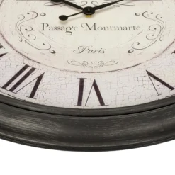 FURNIinspire Wall Clocks 30inch Round Round Wall Clock Decorative Living Room Vintage Wall Decor, Large Oversize, Brown, 30"*30"*2.25" -Smiggle Decor Store GUEST d4ca9ee9 4567 4bee b20d bb8242ef2552