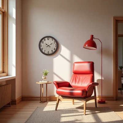 FURNIinspire Wall Clocks Round Decorative Wall Clock Living Room Hanging Clock Modern Timepiece Home Wall Decor, Brown, 20"*20"*2" 3 FURNIinspire Wall Clocks Round Decorative Wall Clock Living Room Hanging Clock Modern Timepiece Home Wall Decor, Brown, 20"*20"*2"