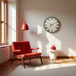 FURNIinspire Wall Clocks 20" Round Antique Roman Numeral Timepiece Decorative Living Room Hanging Clock, Home Decor, Brown, 20"*20"*1.75" -Smiggle Decor Store GUEST db6bff30 bfc2 4429 bae4 7f72c2731512