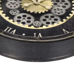 FURNIinspire Wall Clocks Round Gear Mechanism Wall Hanging Clock Living Room Decorative Timepiece Home Vintage Wall Decor, Brown, 20"*20"*3" -Smiggle Decor Store GUEST db9af4f2 5dcb 4f02 b089 5cfb05a43cd9