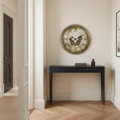 FURNIinspire Wall Clocks 24inch Timepiece Living Room Wall Clock Decorative Hanging Clock Vintage Wall Decor For Bedroom, Brown, 22.75"*22.75"*3" -Smiggle Decor Store GUEST e1439c74 1c59 4f03 a78c 98e178703df6