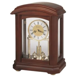 Bulova Clocks Nordale Pendulum Clock, Walnut