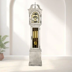 Hermle Alexandria Grandmother Clock-Made In USA/Germany(Hermle Alexandria Grandmother Clock) -Smiggle Decor Store HermleAlexandriaGrandmotherClock white 2