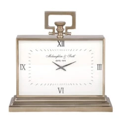 Libra Interiors Latham Brass Clock - Large