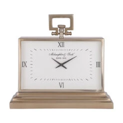 Libra Interiors Latham Brass Clock - Small